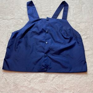 Melody Ehsani Blue Nylon Cropped Tank